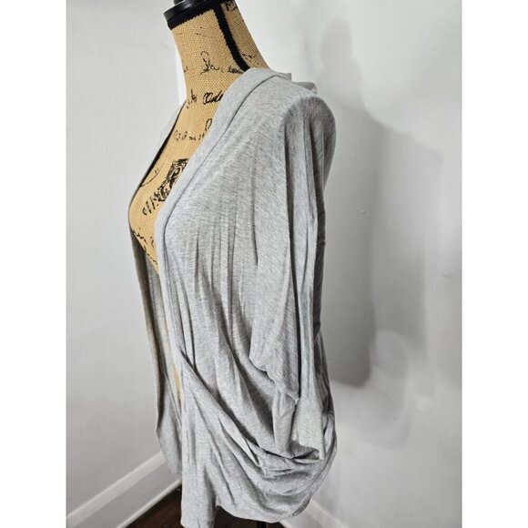 Express Gray Lightweight Drapey Open Front Cardigan - Picture 4 of 6